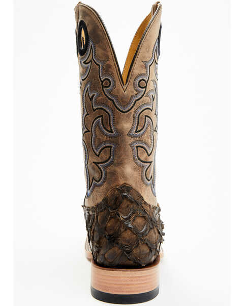 Image #5 - Cody James Men's Exotic Pirarucu Western Boots - Broad Square Toe , Brown, hi-res