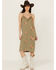 Image #1 - Wild Moss Women's Embroidered Midi Dress, Sage, hi-res