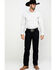 Image #6 - Wrangler Men's Casual Flat Front Western Pants, Black, hi-res