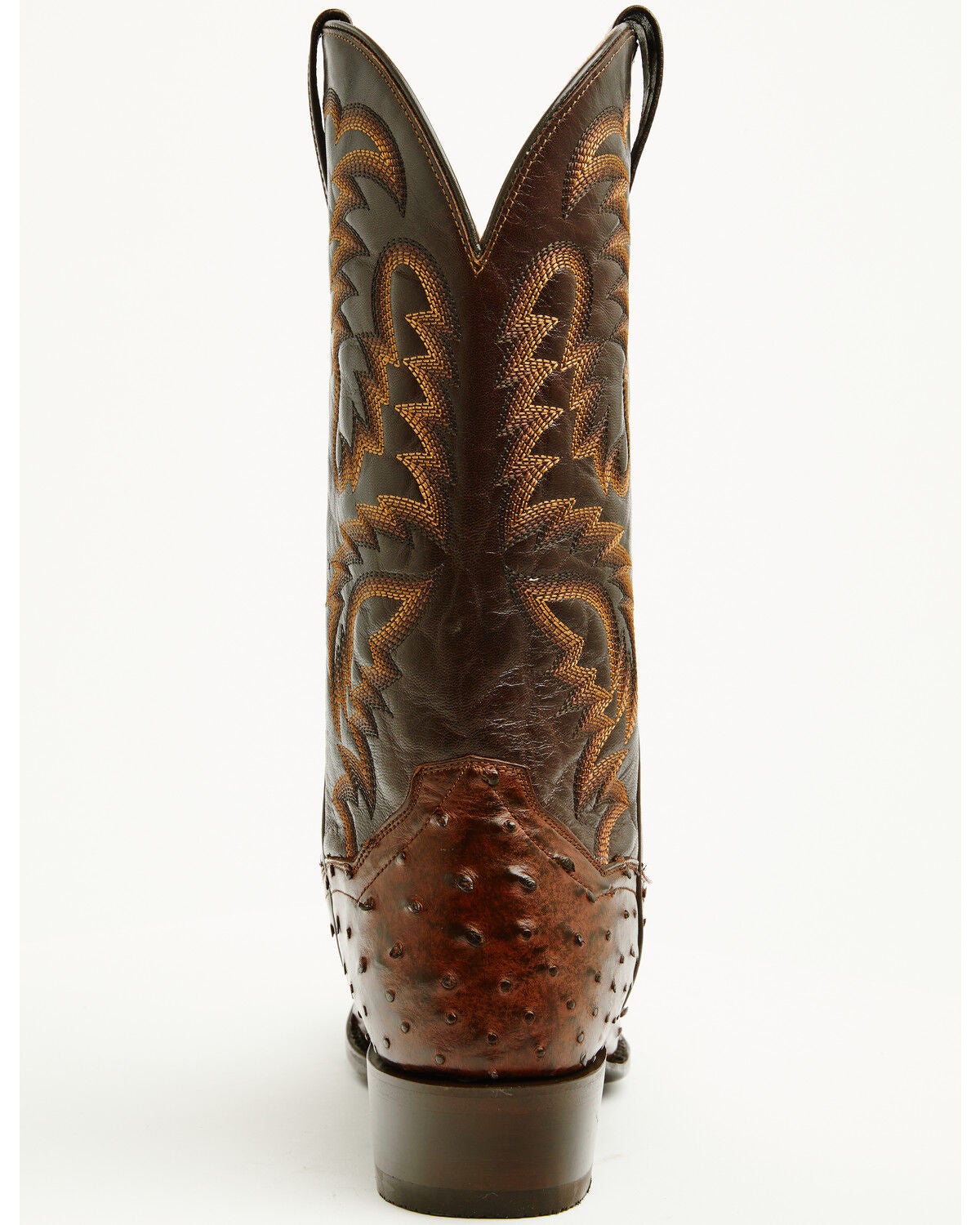 Image #5 - Dan Post Men's Marco Exotic Full Quill Ostrich Tall Western Boots - Square Toe, Brass, hi-res