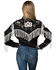 Image #2 - Rockmount Ranchwear Girls' Embroidered Vintage Fringe Long Sleeve Pearl Snap Western Shirt, Black, hi-res