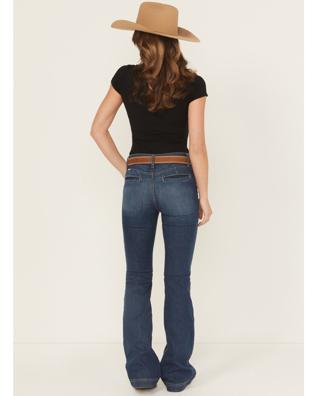 Image #3 - Cinch Women's Lynden Medium Wash Mid Rise Trouser Stretch Denim Jeans, Medium Wash, hi-res