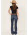 Image #3 - Cinch Women's Lynden Medium Wash Mid Rise Trouser Stretch Denim Jeans, Medium Wash, hi-res