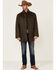 Image #2 - Cripple Creek Men's Enzyme Washed Storm-Flap Long Coat, Brown, hi-res