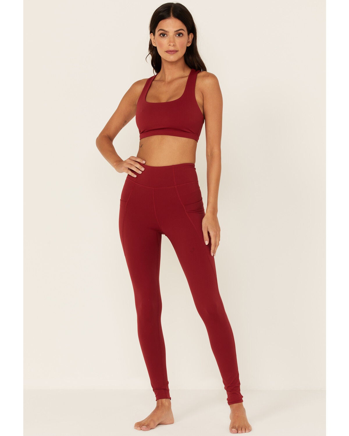 Idyllwind Women's High Rise Freedom Leggings, Burgundy, hi-res