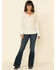 Idyllwind Women's Ivory Starlit Steamed Henley Top, Ivory, hi-res