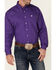 Cinch Men's Solid Long Sleeve Button-Down Western Shirt, Purple, hi-res