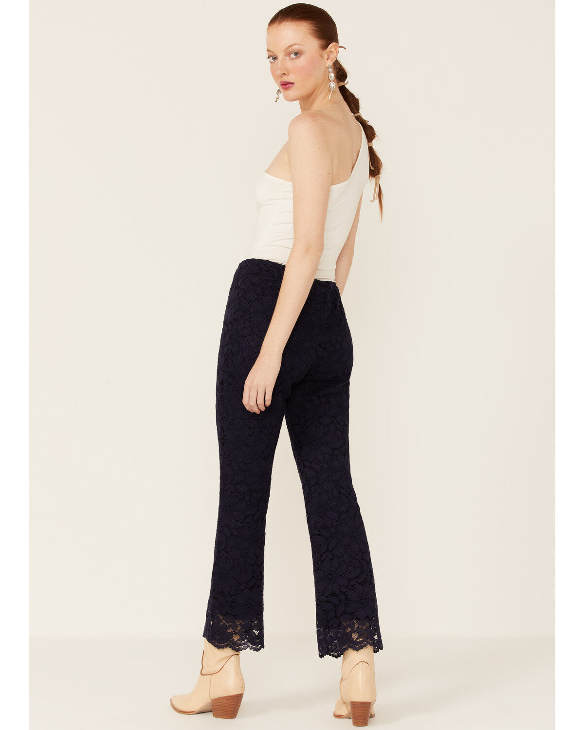 Image #3 - Free People Women's Disco Wild Laces Pull On Flare Pants, Indigo, hi-res