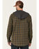 Image #4 - Hawx Men's Plaid Print Robertson Long Sleeve Button Down Hooded Work Flannel Shirt, Olive, hi-res