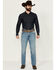 Image #1 - Rock 47 by Wrangler Men's Red Valley Light Medium Wash Slim Straight Stretch Denim Jeans, Light Wash, hi-res