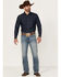 Image #1 - Cinch Men's Ian Medium Stonewash Performance Stretch Slim Bootcut Jeans, Indigo, hi-res