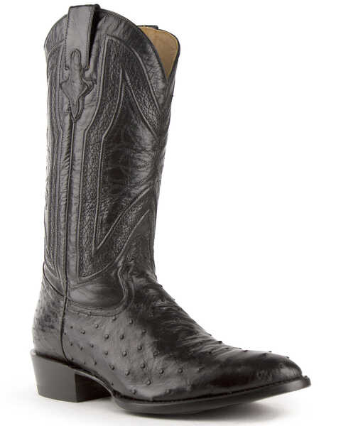 Image #1 - Ferrini Men's Black Colt Western Boots - Round Toe, Black, hi-res