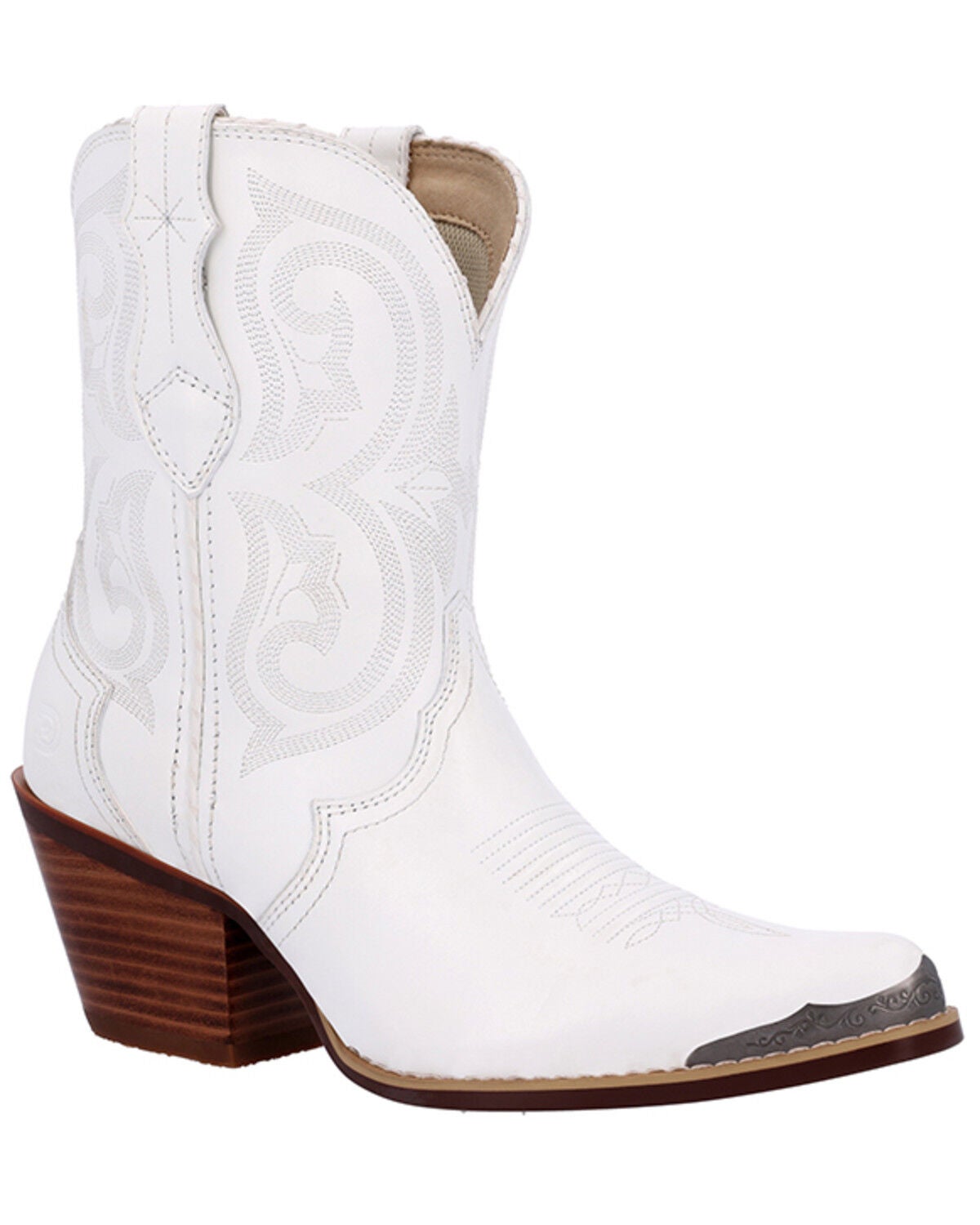 Durango Women's Crush Short Western Boots - Round Toe, White, hi-res