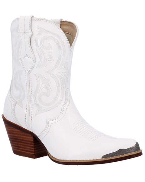 Durango Women's Crush Short Western Boots - Pointed Toe , White, hi-res