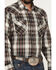 Image #3 - Ely Walker Men's Plaid Print Long Sleeve Pearl Snap Western Shirt - Big, Lt Brown, hi-res