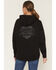 Image #1 - Carhartt Women's Oversized Fit Midweight Heart Graphic Hoodie, Black, hi-res