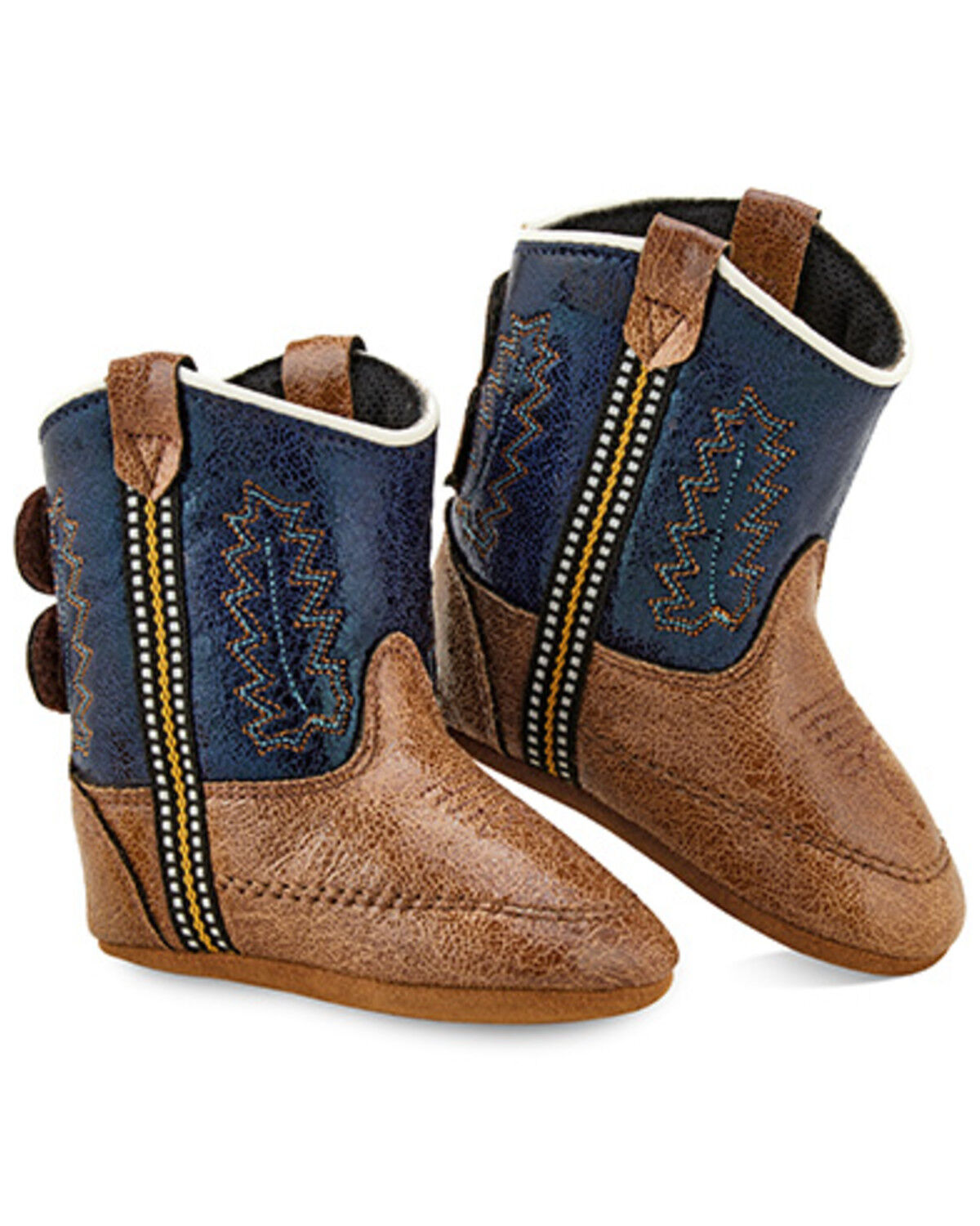 Image #1 - Old West Infant Boys' Poppet Boots - Round Toe, Tan, hi-res