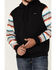 Image #3 - Hooey Men's Legendary Serape Sleeve Hooded Sweatshirt, Black, hi-res