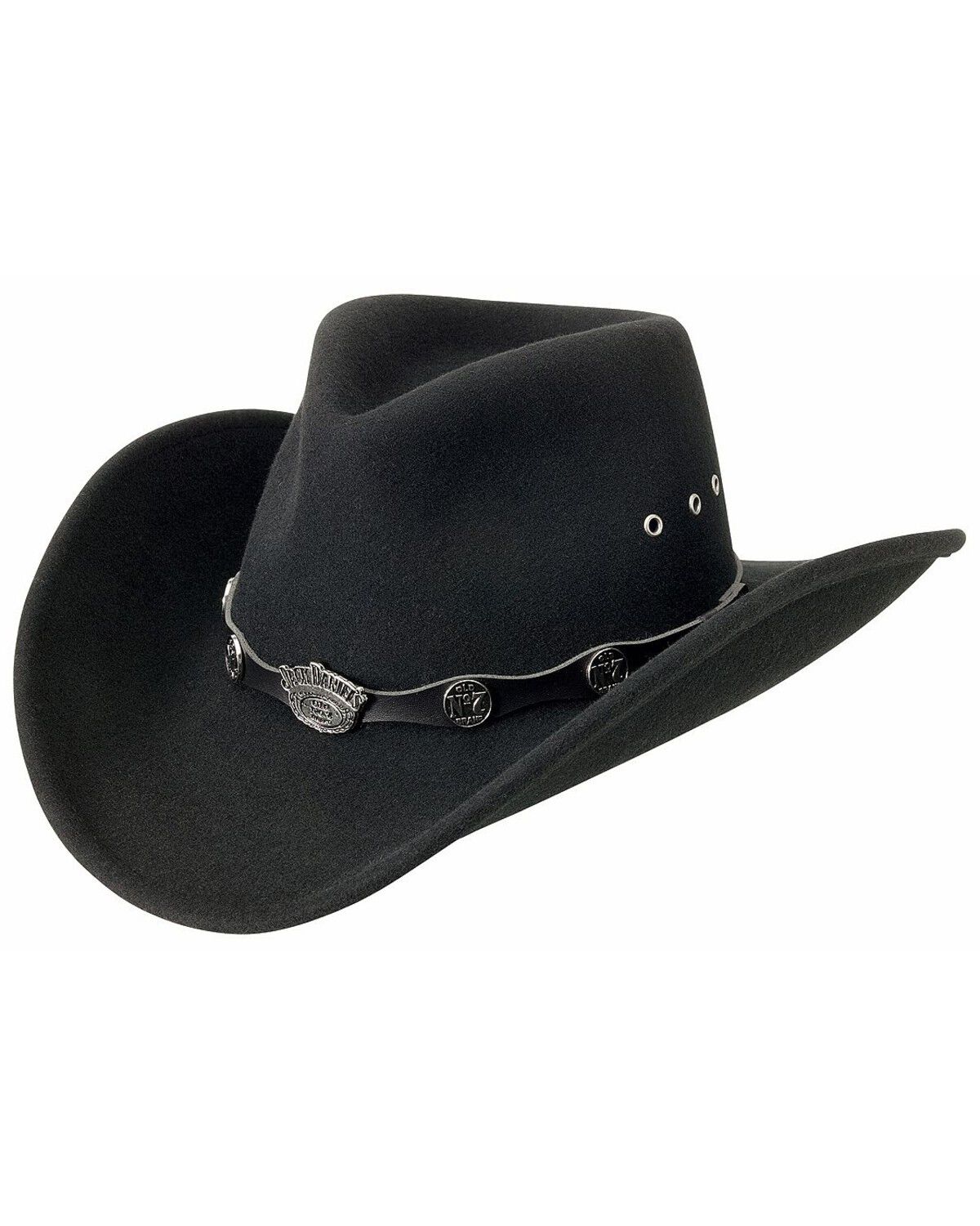black crushable cowboy hat