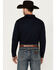 Image #4 - Blue Ranchwear Men's Rustler Solid Twill Long Sleeve Snap Stretch Western Work Shirt, Navy, hi-res