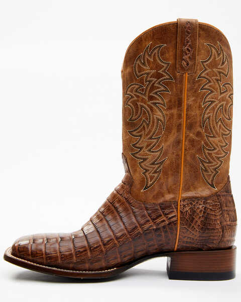 Image #3 - Cody James Men's Nuez Exotic Caiman Skin Western Boots - Broad Square Toe, Tan, hi-res