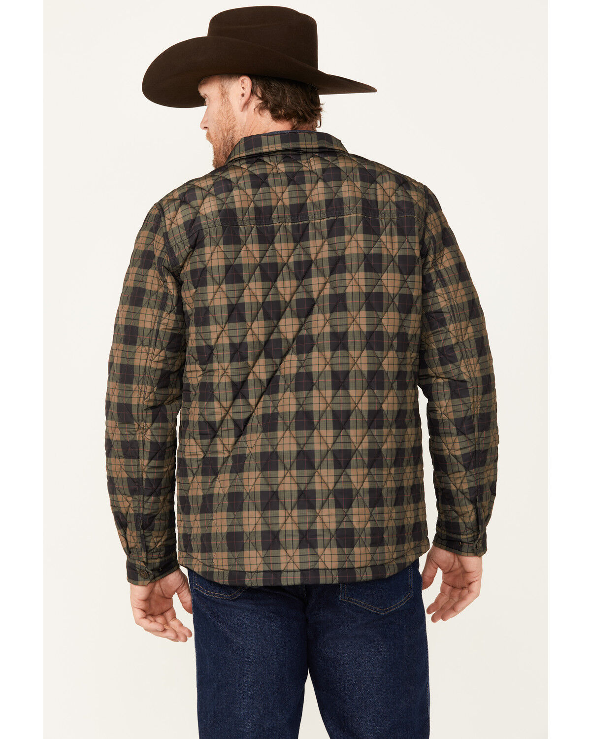 Image #4 - Cody James Men's Prescott Plaid Print Puffer Jacket - Tall, Black, hi-res