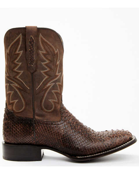 Image #2 - Cody James Men's Exotic Snake Western Boots - Broad Square Toe, Chocolate, hi-res