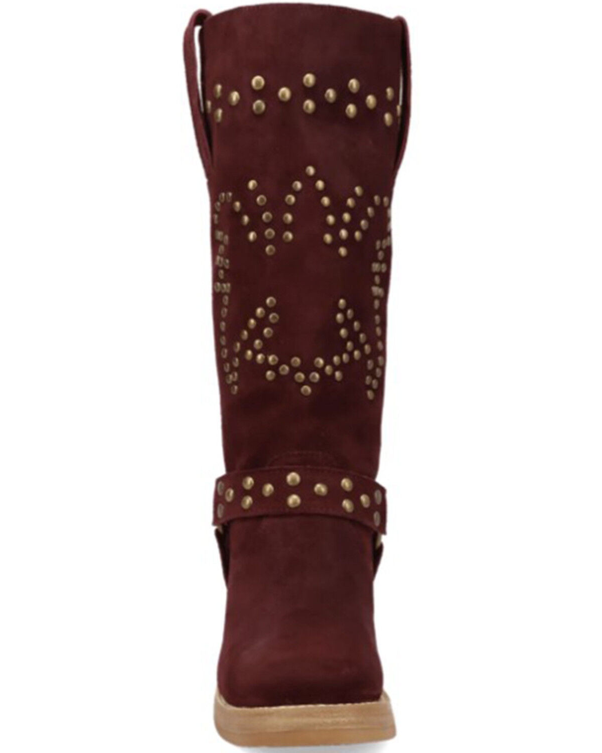 Image #4 - Dingo Women's Troubadour Studded Tall Fashion Boots - Round Toe, Burgundy, hi-res
