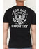 Image #3 - Kick Brass Men's For God and Country Short Sleeve Graphic T-Shirt, Black, hi-res