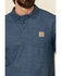 Image #4 - Carhartt Men's Contractors Pocket Short Sleeve Work Polo Shirt, Dark Blue, hi-res