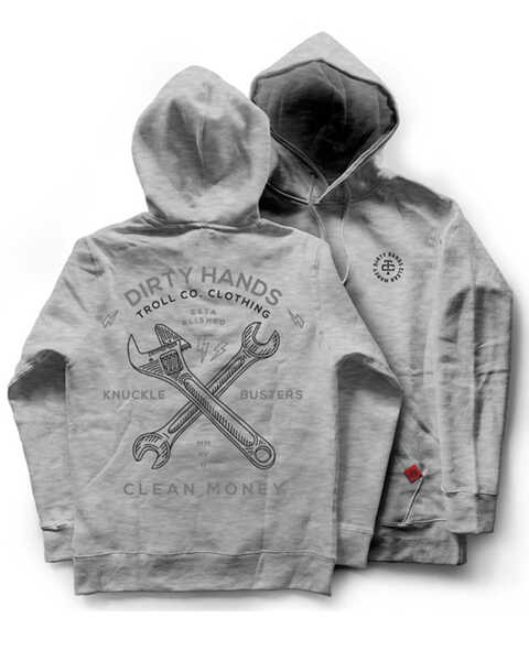 Troll Co Men's Twisting Wrenches Hooded Sweatshirt , Grey, hi-res