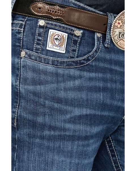 Image #2 - Cinch Men's White Label Medium Stonewash Straight Denim Jeans , Indigo, hi-res