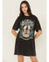 Image #2 - Rock & Roll Denim Women's Wild West Short Sleeve Mini Graphic T-Shirt Dress, Black, hi-res
