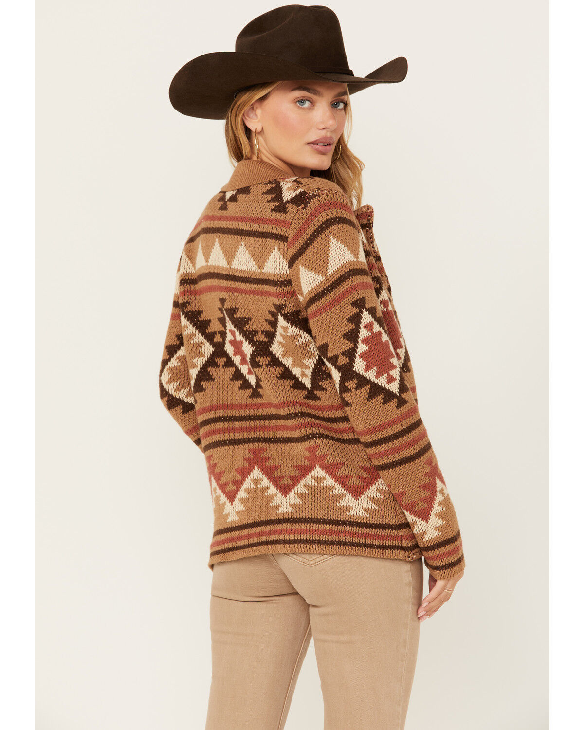 Image #4 - Tasha Polizzi Women's Southwestern Print Felina Blazer, Camel, hi-res