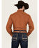 Image #4 - Roper Men's Embroidered Yoke Long Sleeve Snap Western Shirt, Rust, hi-res