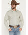 Image #1 - Gibson Trading Co Men's Circuit Striped Print Long Sleeve Snap Western Shirt - Tall, Cream, hi-res