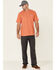 Carhartt Men's Red Clay Solid Relaxed Short Sleeve Work T-Shirt , Red, hi-res