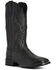 Image #1 - Ariat Men's Solado VentTEK Western Performance Boots - Broad Square Toe, Black, hi-res