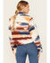 Image #4 - Ashley Women's Southwestern Print Sherpa Jacket, Cream, hi-res