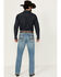 Image #3 - Rock 47 by Wrangler Men's Red Valley Light Medium Wash Slim Straight Stretch Denim Jeans, Light Wash, hi-res