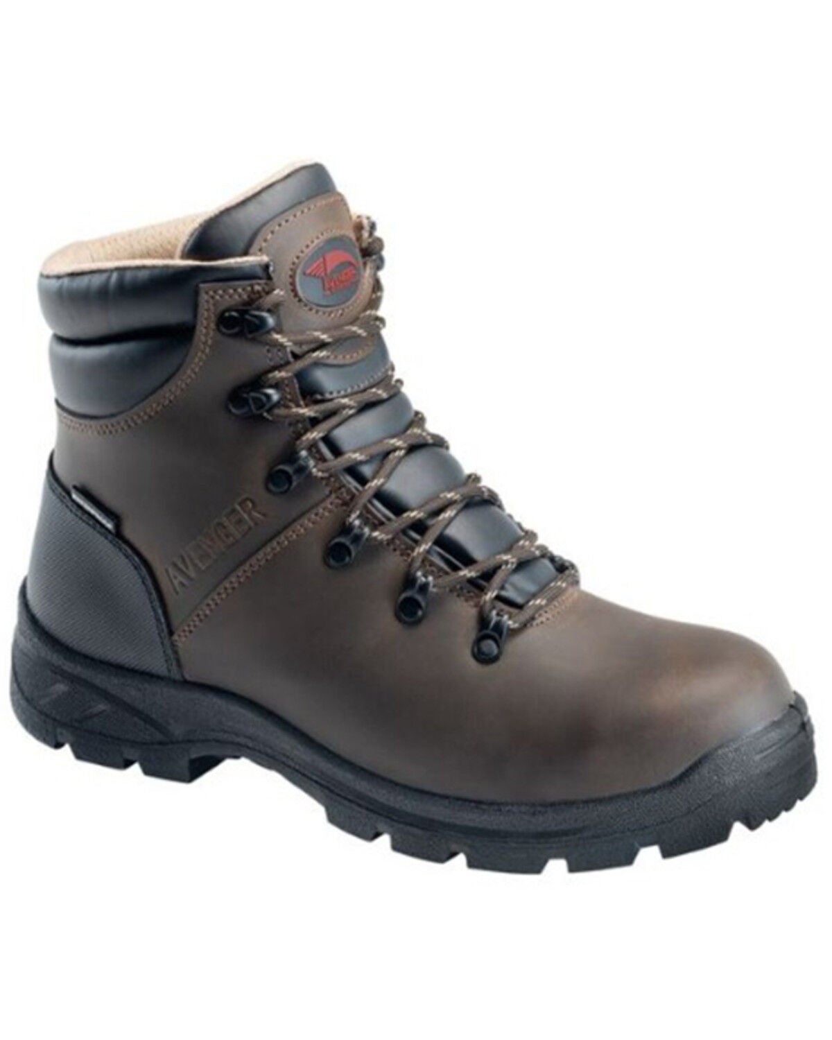 Avenger Men's 8625 Builder Mid 6" Lace-Up Waterproof Work Boot - Soft Toe, Brown, hi-res