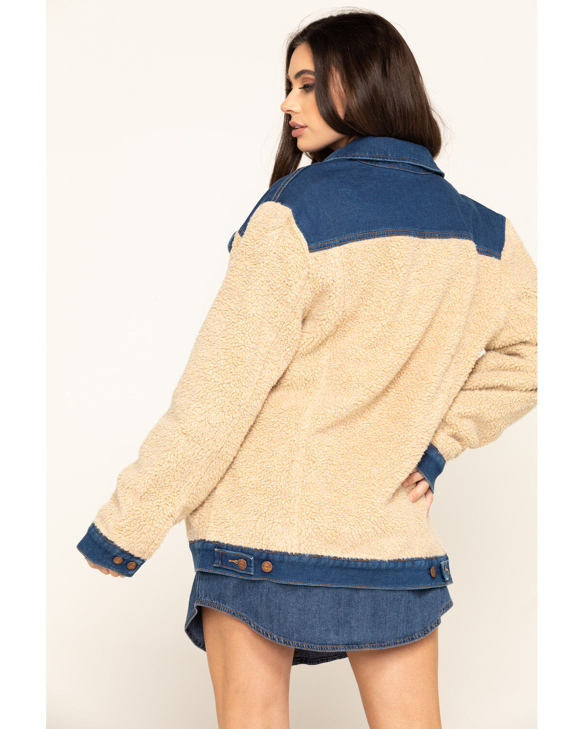 oversized sherpa jacket women's
