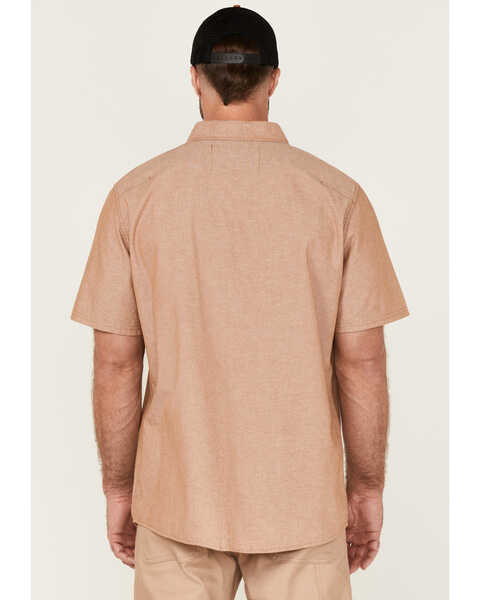 Image #4 - Hawx Men's Solid Short Sleeve Button-Down Work Shirt , Rust Copper, hi-res