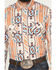 Image #3 - Rock & Roll Denim Men's Southwestern Print Long Sleeve Snap Stretch Western Shirt, Orange, hi-res