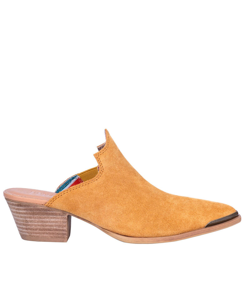 Dingo Women's Mustard Knockout Fashion Mules - Snip Toe, Mustard, hi-res