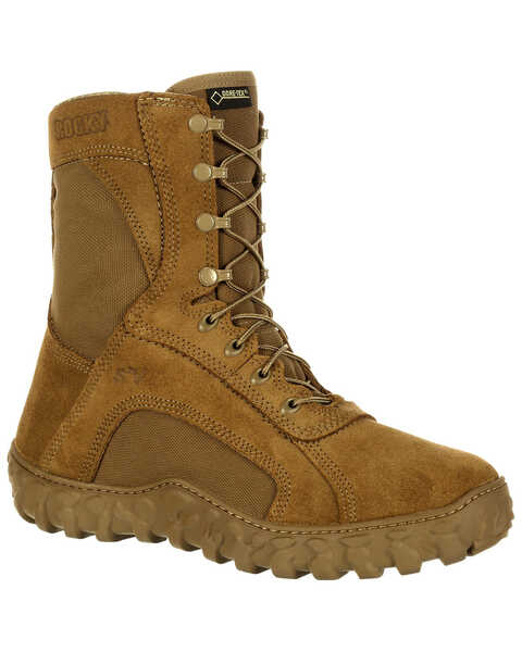 Image #1 - Rocky Men's S2V Waterproof Insulated Military Boots - Round Toe, Taupe, hi-res