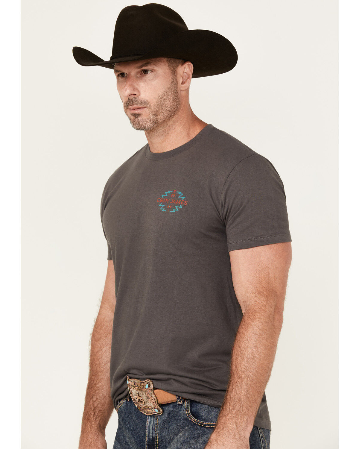 Image #2 - Cody James Men's Southwest Sunset Short Sleeve Graphic T-Shirt, Charcoal, hi-res