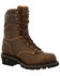 Image #1 - Georgia Boot Men's 9" AMP LT Logger Insulated Waterproof Work Boots - Composite Toe, Brown, hi-res