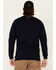 Ariat Men's FR Logo Crew Neck Long Sleeve Shirt, Navy, hi-res