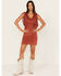 Image #1 - Idyllwind Women's Lady Bird Faux Suede Fringe Muscle Sleeve Dress, Pecan, hi-res